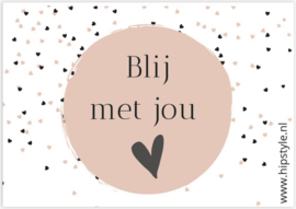 kadopakket 'Blij met jou' / Keuze kleuren kaarsje