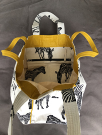 BeachBag-  Zebra Natural / Ochre Yellow