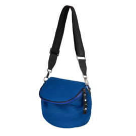 Cross body Mesh Bold Blue -black leather SOLD OUT