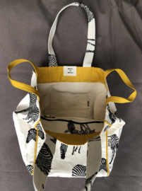 BeachBag-  Zebra Natural / Ochre Yellow