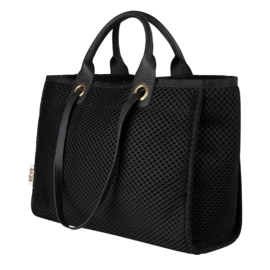 NOMADS TOTE -  Black mesh- leather /SOLD OUT