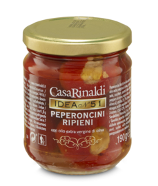 Casa Rinaldi Verdure Sott'Olio - Peperoncini Ripieni In Oevo 190g (per 6 st.)