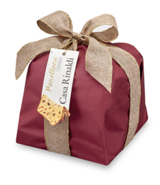 Casa Rinaldi Confezioni Speciali - Panettone Classico Incartato A Mano Rosso 750g (per  6 st.)