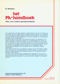 Het pa-handboek alles over podium-geluidsinstallaties ,R. Beckmann