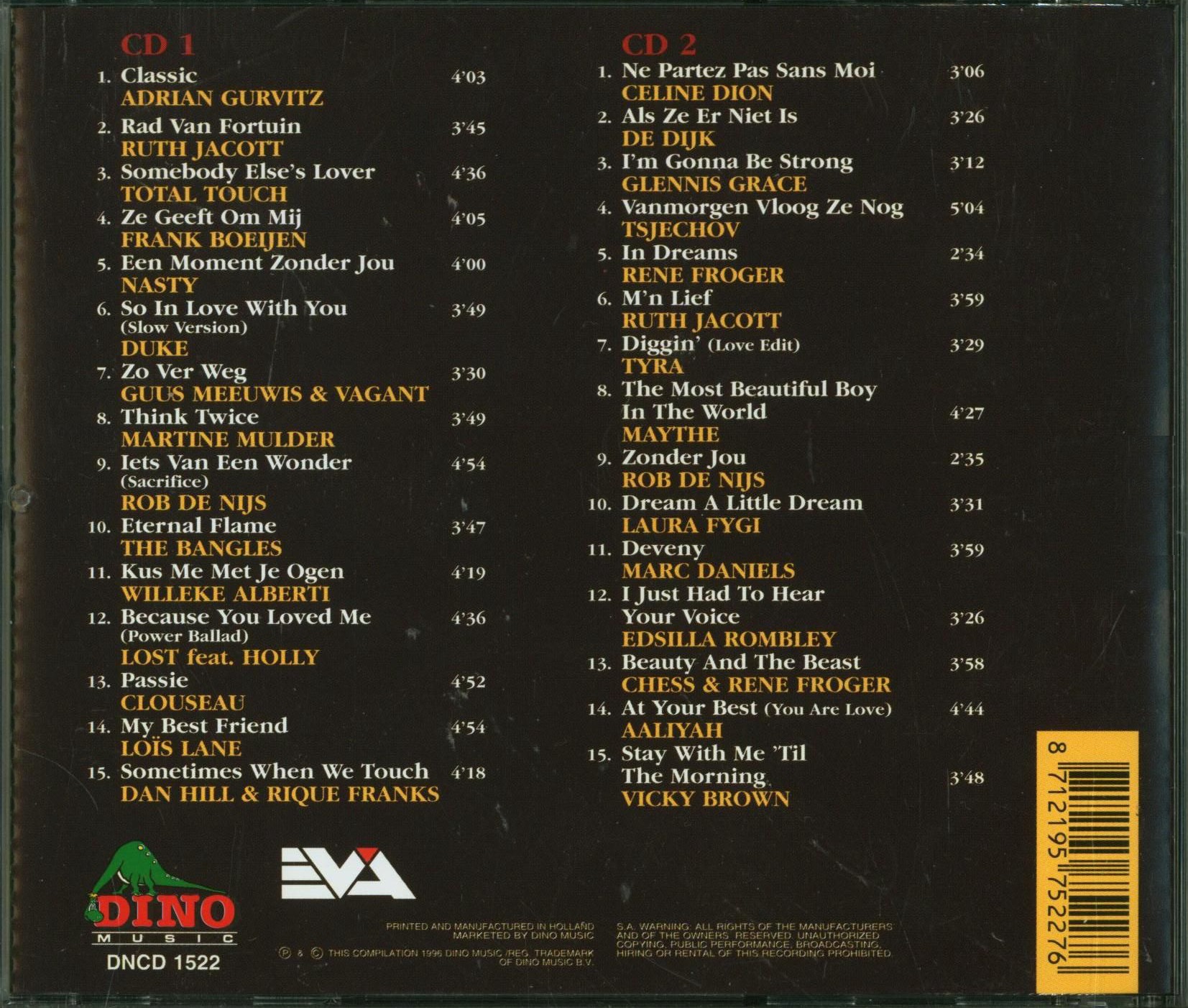 PASSIE-Non-Stop Lovemix - 2CD , Rob De Nijs, Frank Boeijen, Celine Dion, Laura Fygi, Vicky Brown