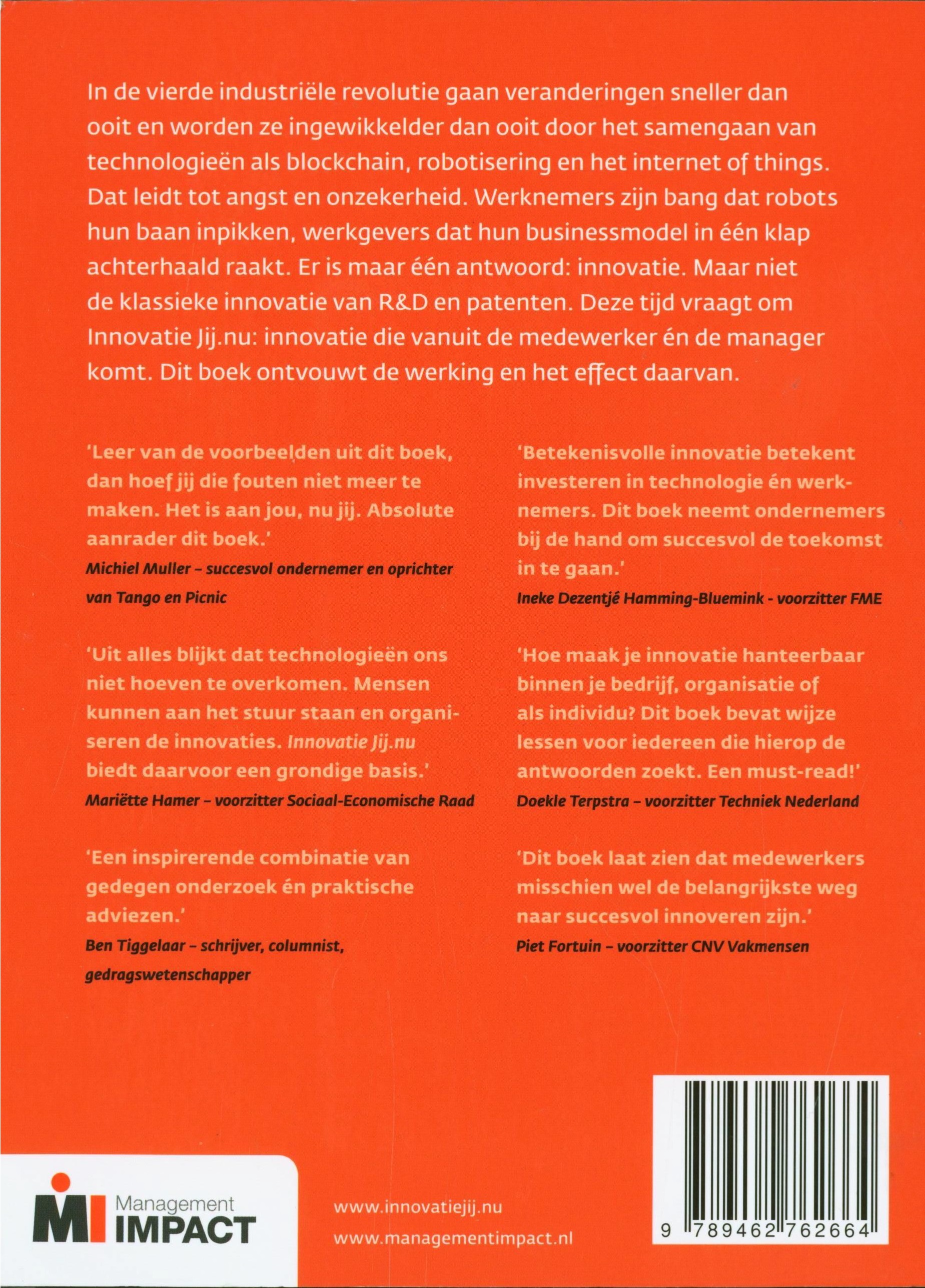 Innovatie Jij.nu Niet de robots, maar wij zijn aan zet ,  Henk W. Volberda