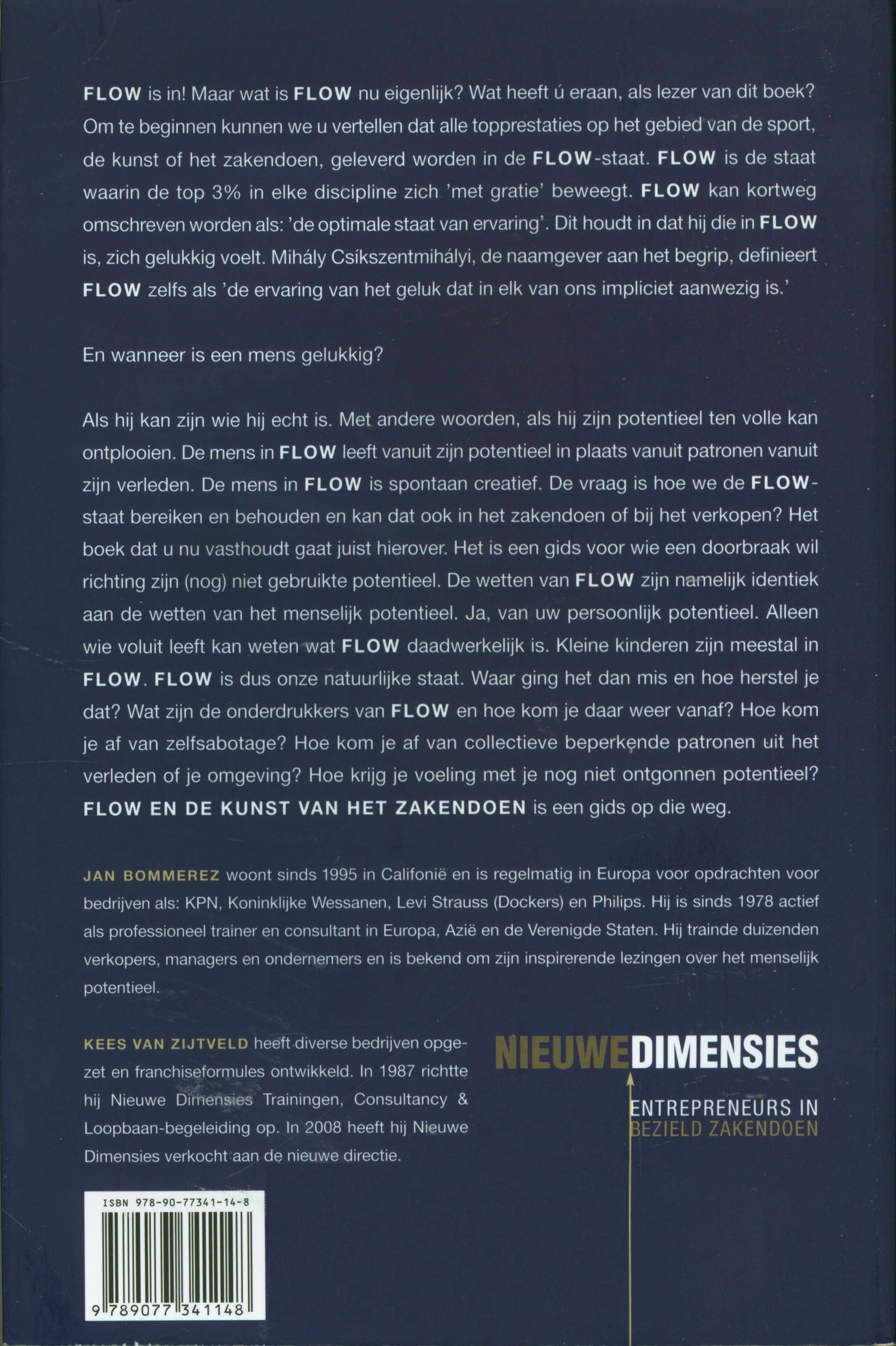 FLOW en de kunst van het zakendoen zeven vitale inzichten voor verkopers, ondernemers en managers , Jan Bommerez