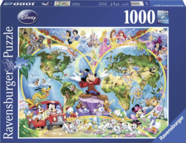 Ravensburger puzzel Disney's Wereldkaart - Legpuzzel - 1000 stukjes ,  Ravensburger