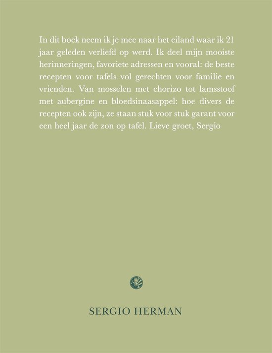 Sobremesa Recepten en verhalen uit Sergio's Ibiza , Sergio Herman