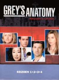 GREY'S ANATOMY S1-S4 DVD BOX NL ,  Patrick Dempsey  Serie: Grey's Anatomy