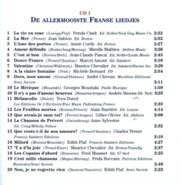 De mooiste Franse chansons, Various