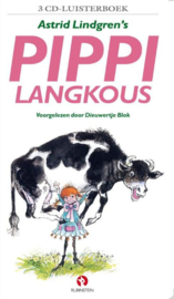 Pippi Langkous, 3 cd's (luisterboek) luisterboek voorgelezen door Dieuwertje Blok , Astrid Lindgren
