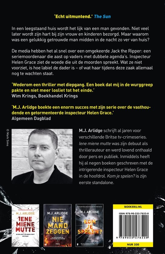 Helen Grace 2 - Piep zei de muis Vader was niet thuis... Inspecteur Helen Grace krijgt te maken met een angstaanjagende seriemoordenaar, M.J. Arlidge Serie: Helen Grace
