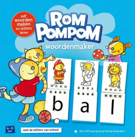 Rompompom - Woordenmaker zelf woorden maken en letters leren : met de letters van school ,  Onbekend Serie: Rompompom