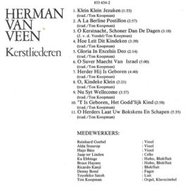 Kerstliederen ,  Herman van Veen, Ton Koopman