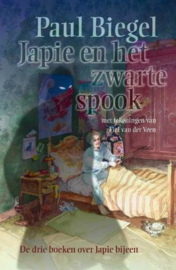 Japie En Het Zwarte Spook bevat de titels: Japie en de dingen ; Japie en het grote geld ; Japie rekent af , Paul Biegel