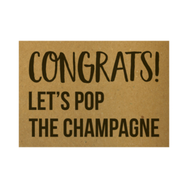 Congrats Let's pop the champagne, per 10 stuks