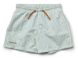 Liewood | Duke Board Shorts | Stripe: Sea blue/creme de la creme