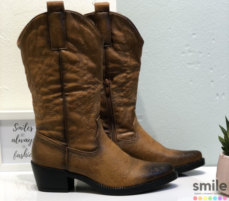 Musthave Dames Cowboy boots Camel Western Laarzen Musthave Dames Cowboy boots Camel Western Laarzen