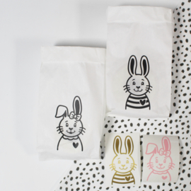 DIY-sticker vrolijke haasjes | 10 cm
