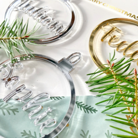 Kerstbal met naam | plexiglas hanger