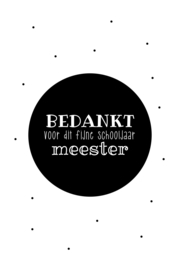 Bedankt voor dit fijne schooljaar meester | kaart