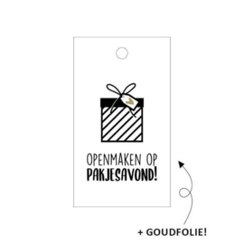 Openmaken op pakjesavond | cadeaukaartje