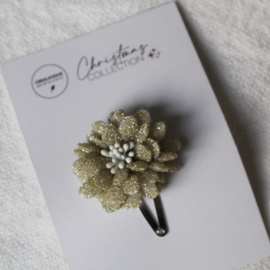 Glitterbloem | khaki