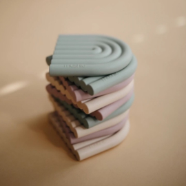 Bijtring Silicone Rainbow Mauve | Mushie
