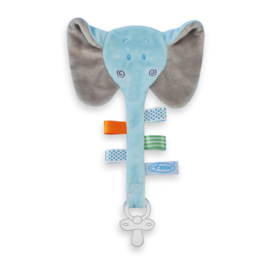 Labeldoekje olifant blauw