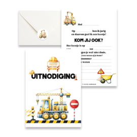 Uitnodiging bouwvoertuigen