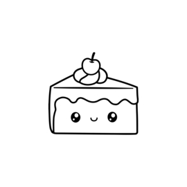 Kawaii - stukje taart | strijkapplicatie