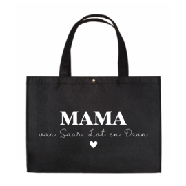 Tas voor mama / oma met namen | vilten tas