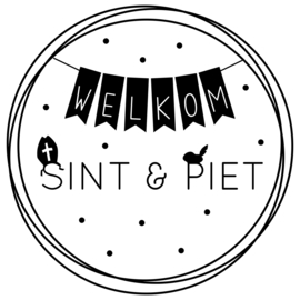 Welkom Sint & Piet | raamsticker