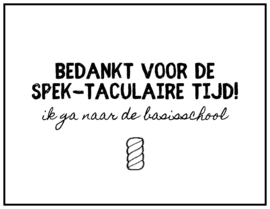 Bedankt voor de spek-taculaire tijd!