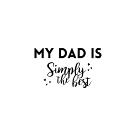 My dad is simply te best - hartjes | strijkapplicatie