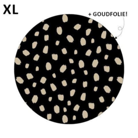 101 dots zwart/goud | sticker