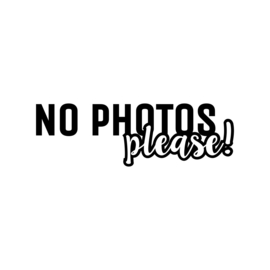 No photos please | strijkapplicatie