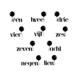 Leeftijd met ballon | strijkapplicatie