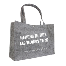 Nothing in this bag belongs to me | vilten tas