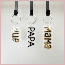 Sleutelhanger papa - dubbel | plexiglas