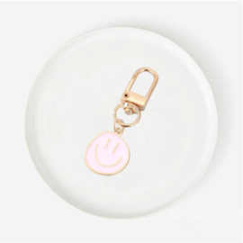 Smiley - lichtroze | sleutelhanger