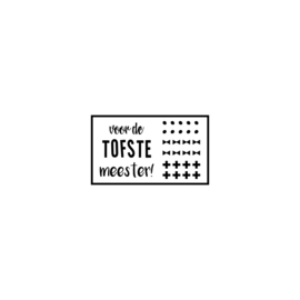 Voor de tofste meester - DIY sticker