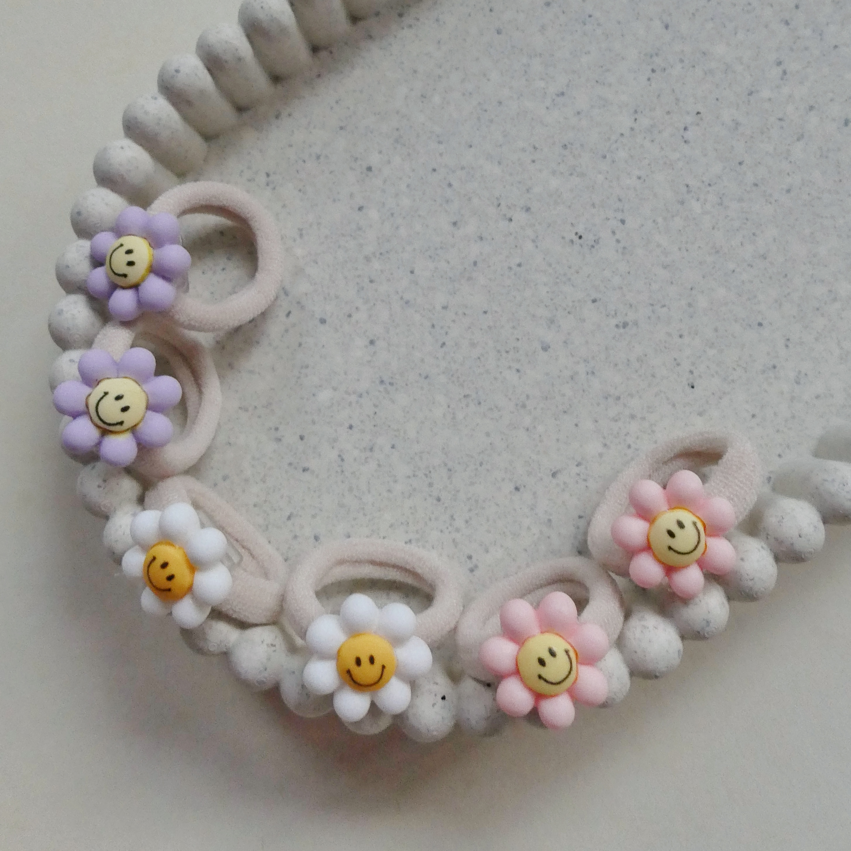 Happy flowers - haarelastiekjes