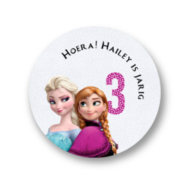 Stickers met naam en leeftijd - frozen