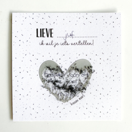 Lieve ... ik wil je iets vertellen! | kraskaart