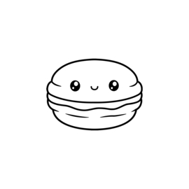 Kawaii - macaron | strijkapplicatie