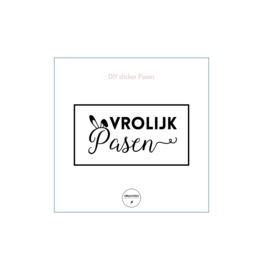 DIY sticker vrolijk Pasen