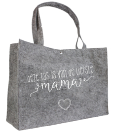 Deze tas is van de liefste mama | vilten tas