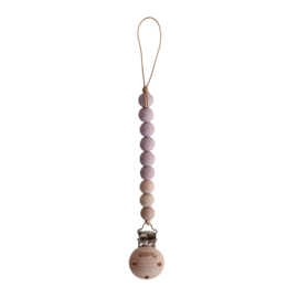 Speenketting Mauve / wood | Mushie